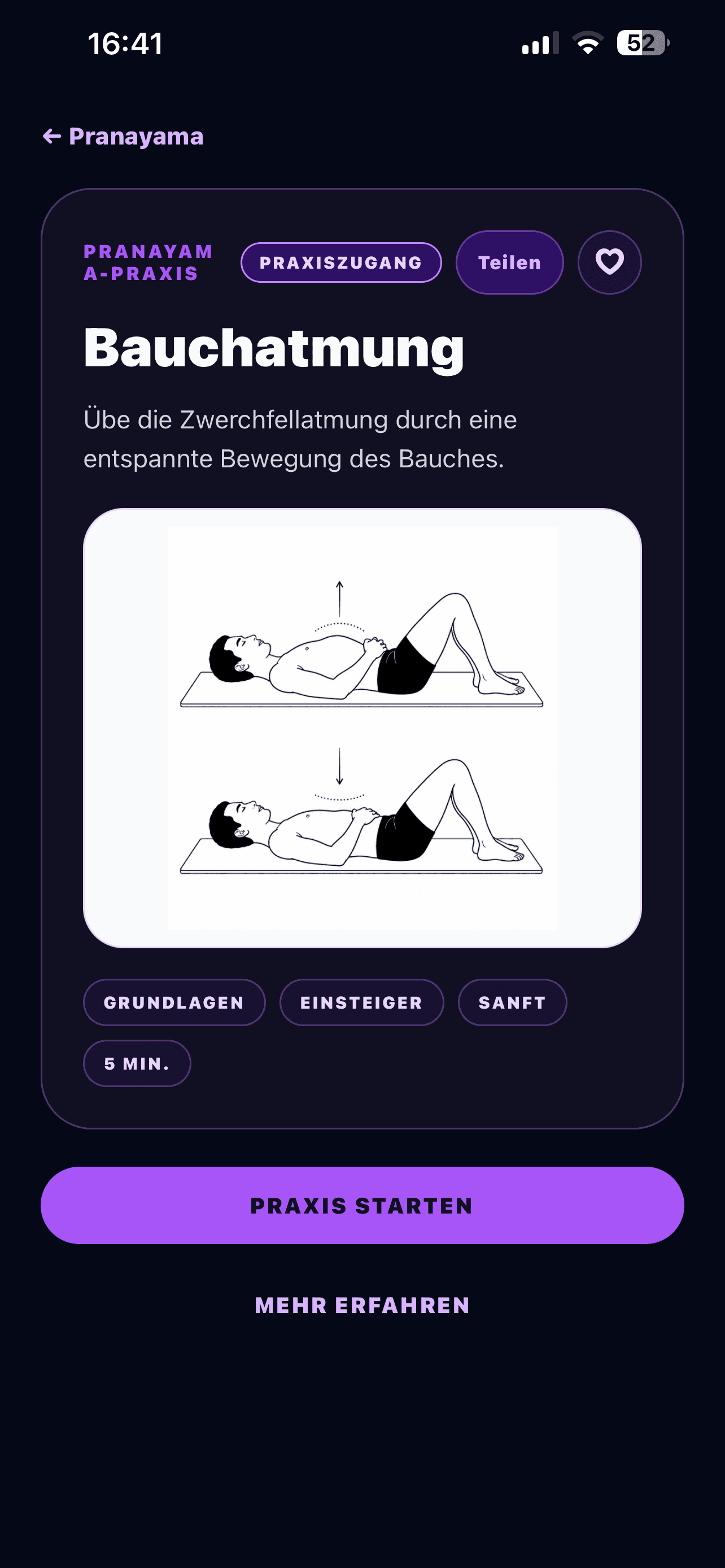 Aoryn Ansicht Bauchatmung mit Praxiszugang